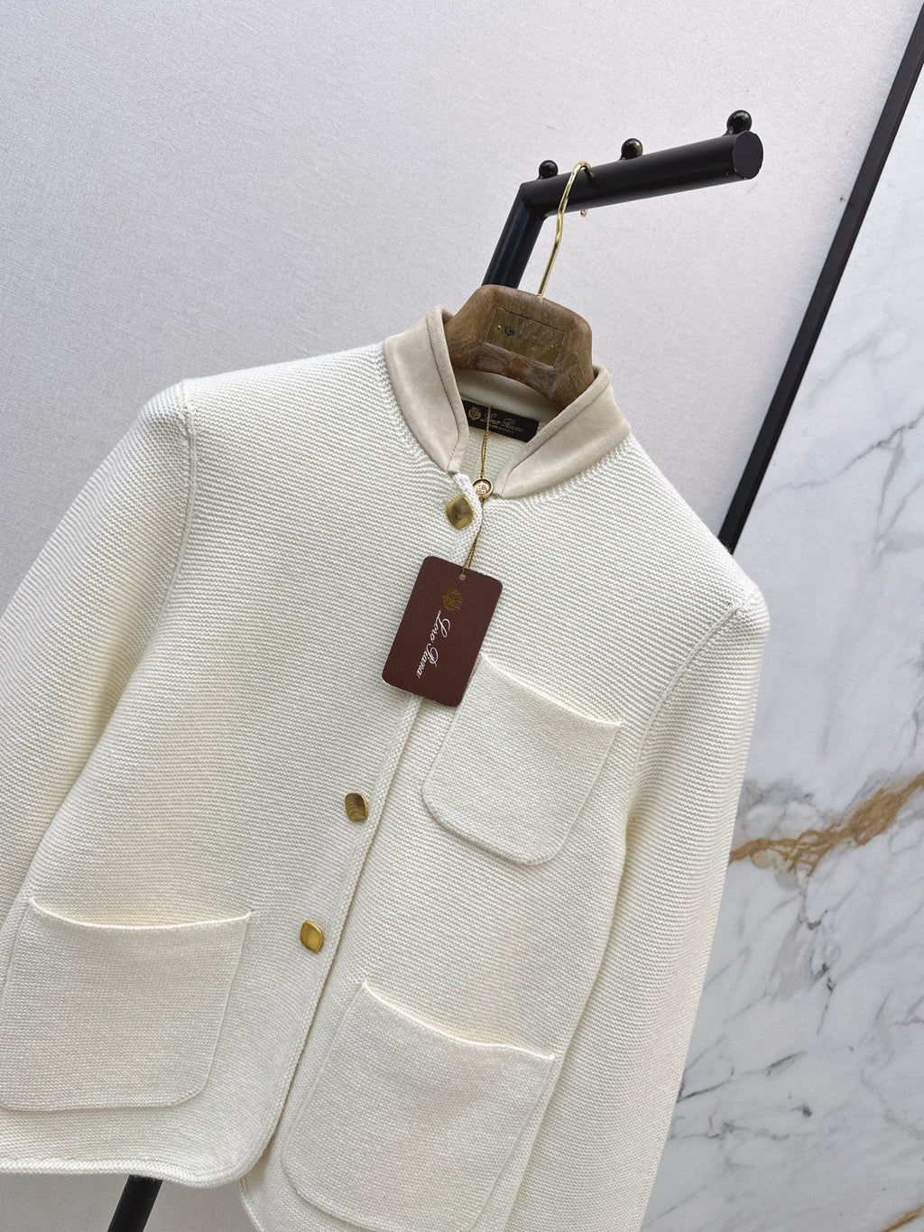 🔥Highest Quality🔥26FW New: Custom-design knit jacket featuring a blend of cashmere and suede 🤎