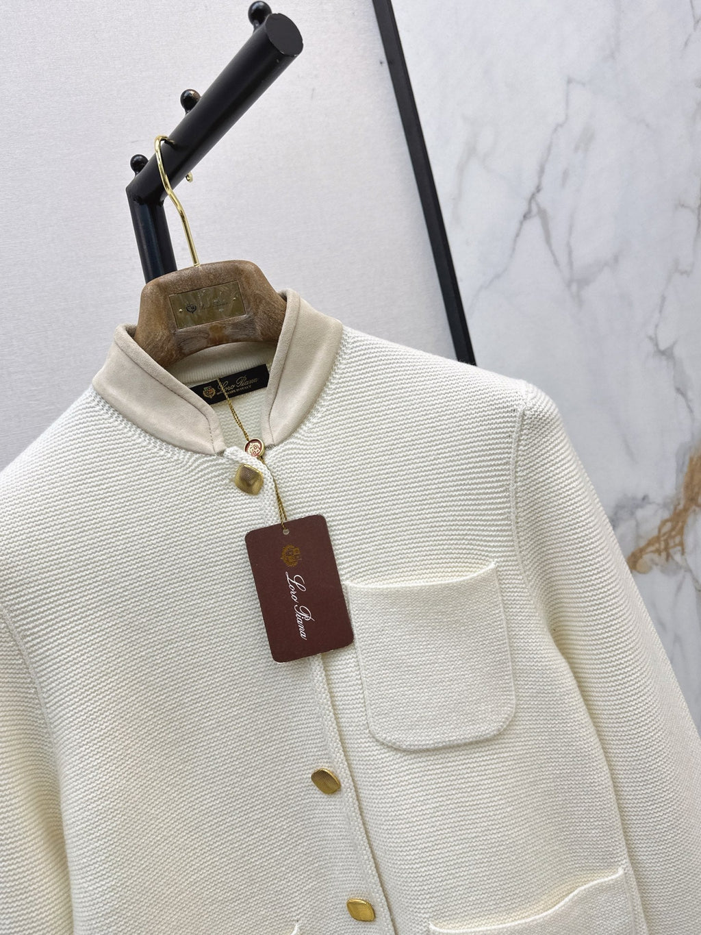 🔥Highest Quality🔥26FW New: Custom-design knit jacket featuring a blend of cashmere and suede 🤎