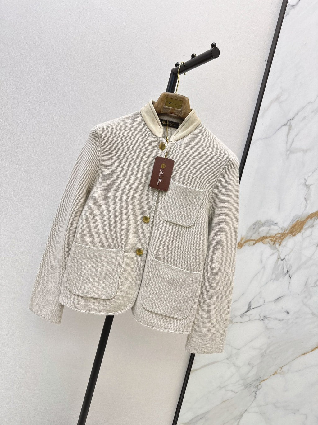 🔥Highest Quality🔥26FW New: Custom-design knit jacket featuring a blend of cashmere and suede 🤎