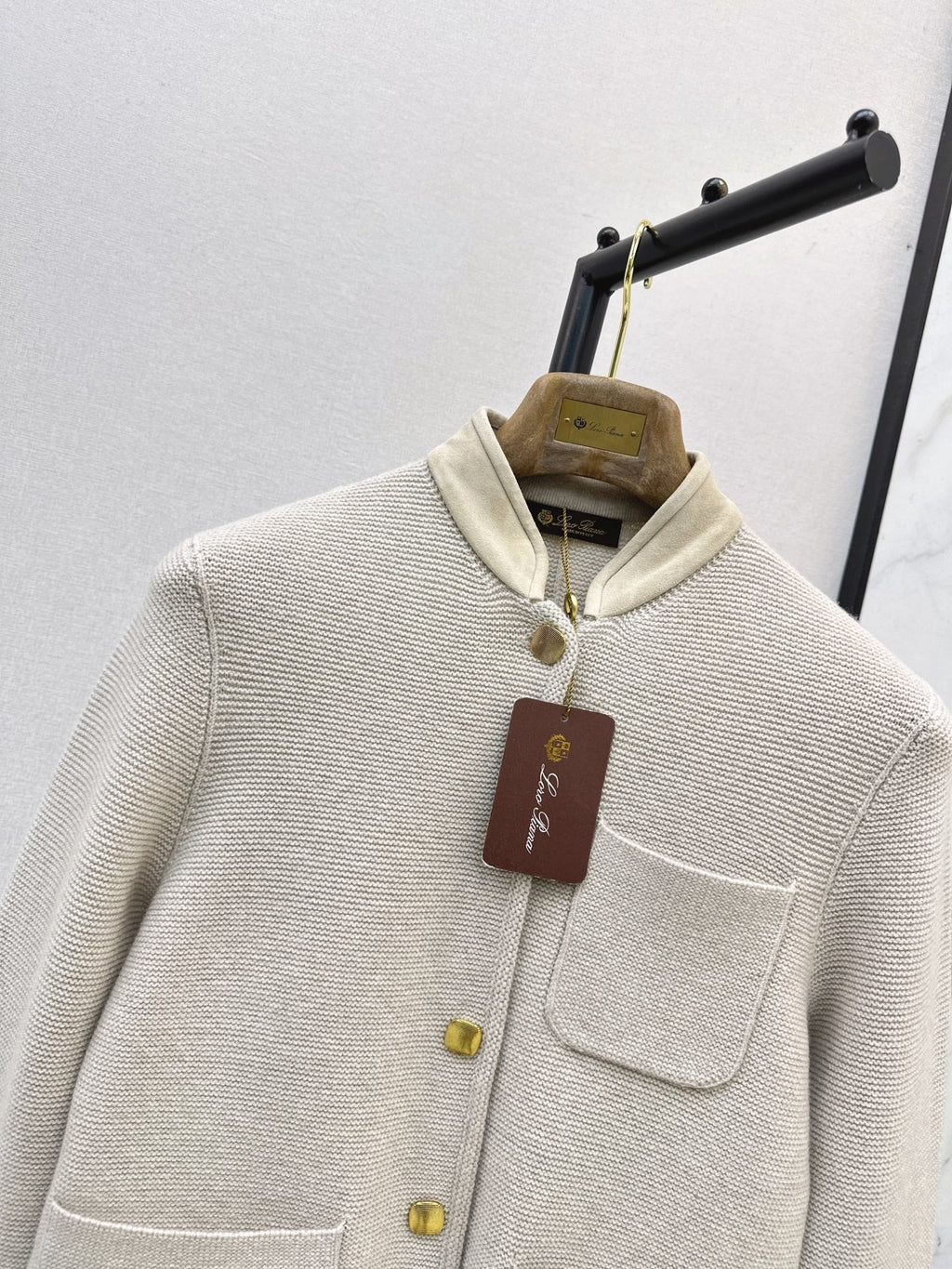 🔥Highest Quality🔥26FW New: Custom-design knit jacket featuring a blend of cashmere and suede 🤎