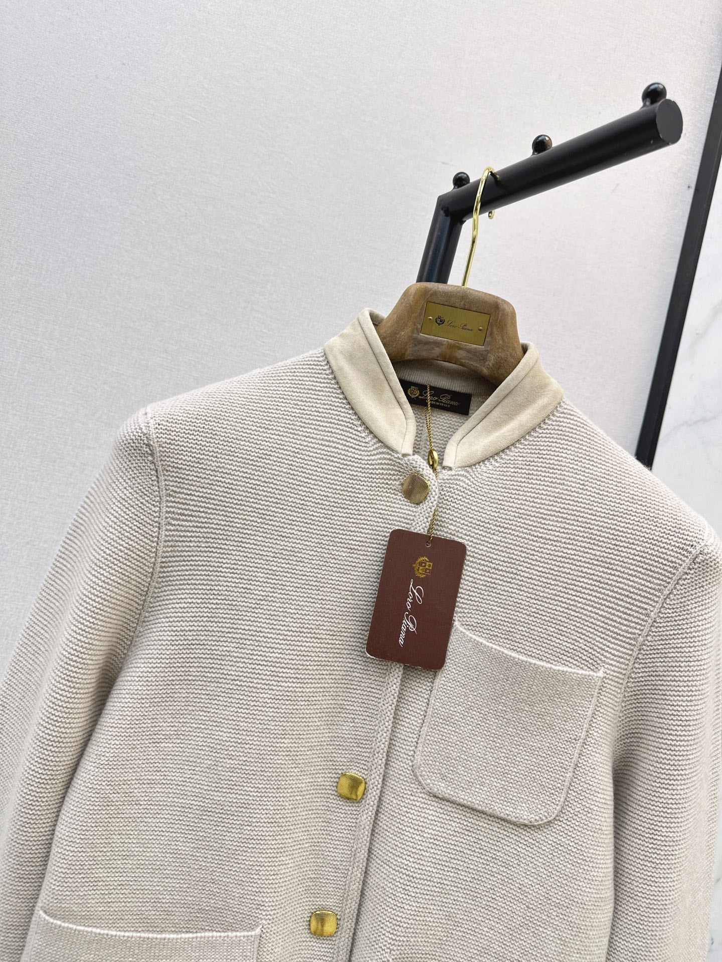 🔥Highest Quality🔥26FW New: Custom-design knit jacket featuring a blend of cashmere and suede 🤎