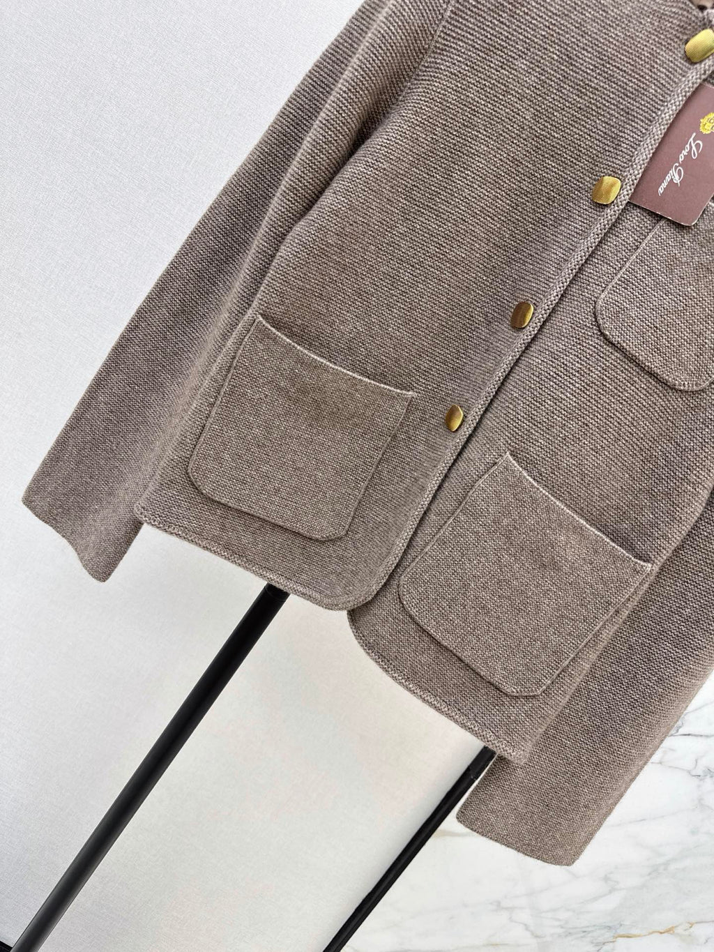 🔥Highest Quality🔥26FW New: Custom-design knit jacket featuring a blend of cashmere and suede 🤎