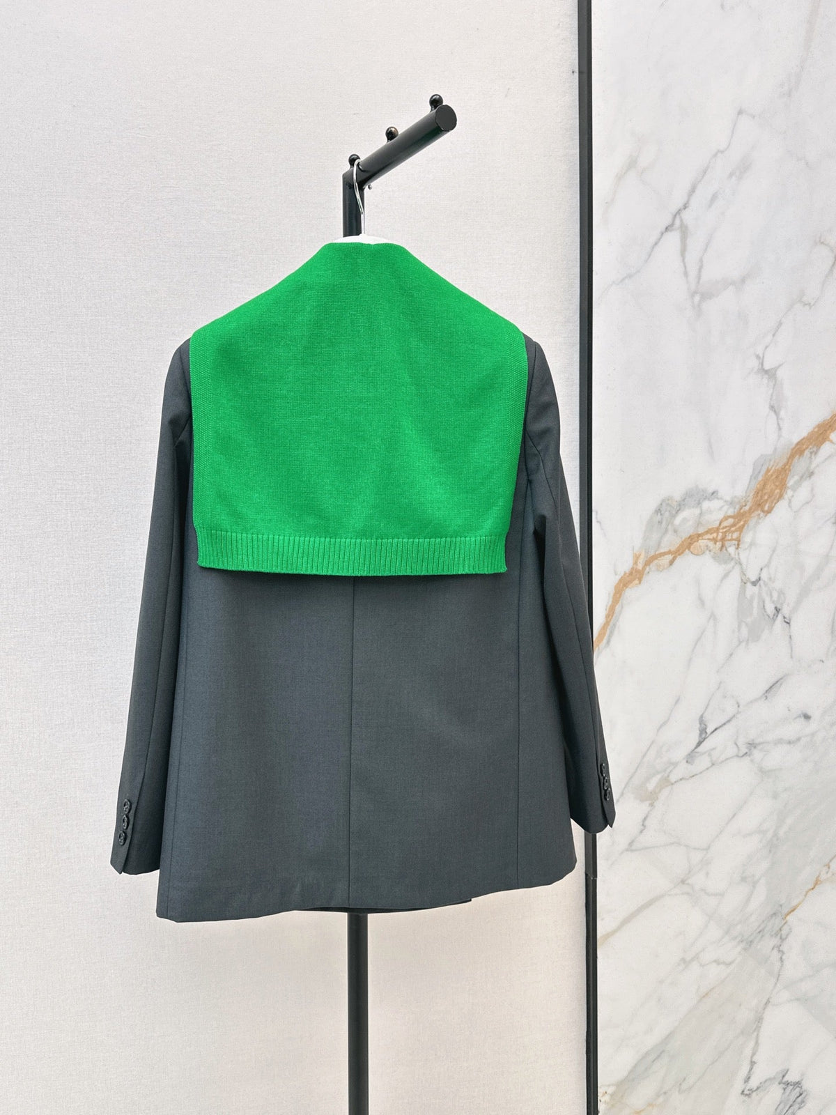 🔥Highest Quality🔥26FW New Faux-Layer Color-Block Paneled Blazer 🩶